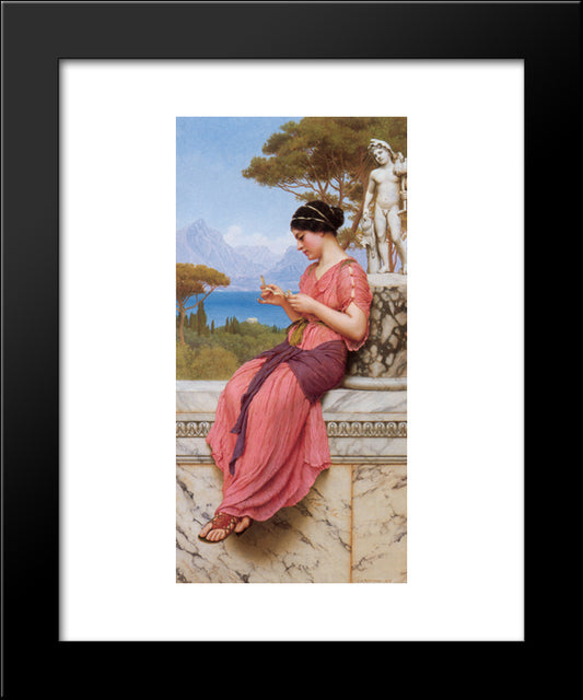 The Love Letter 20x24 Black Modern Wood Framed Art Print Poster by Godward, John William