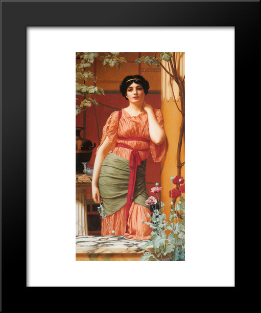 Nerissa 20x24 Black Modern Wood Framed Art Print Poster by Godward, John William