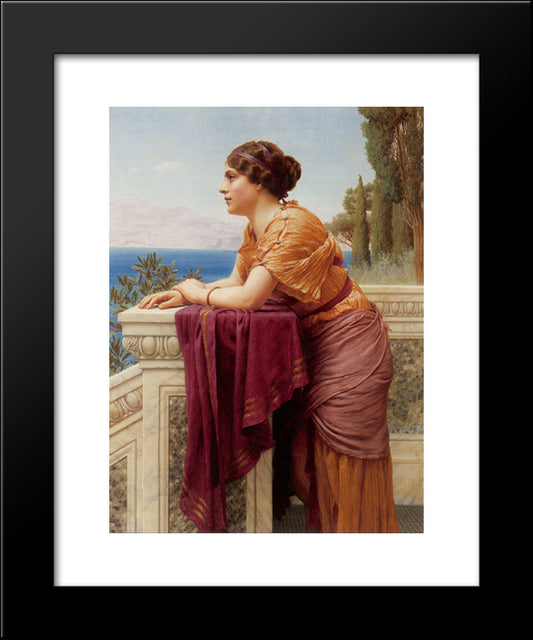 The Belvedere 20x24 Black Modern Wood Framed Art Print Poster by Godward, John William