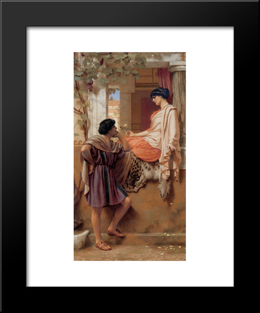 The Old, Old Story 20x24 Black Modern Wood Framed Art Print Poster by Godward, John William