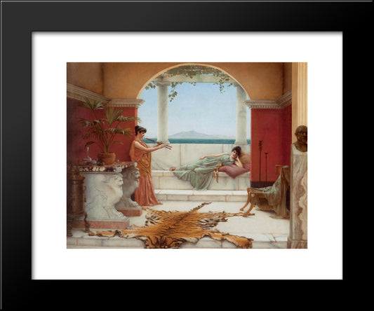 The Sweet Siesta Of A Summer Day' 20x24 Black Modern Wood Framed Art Print Poster by Godward, John William