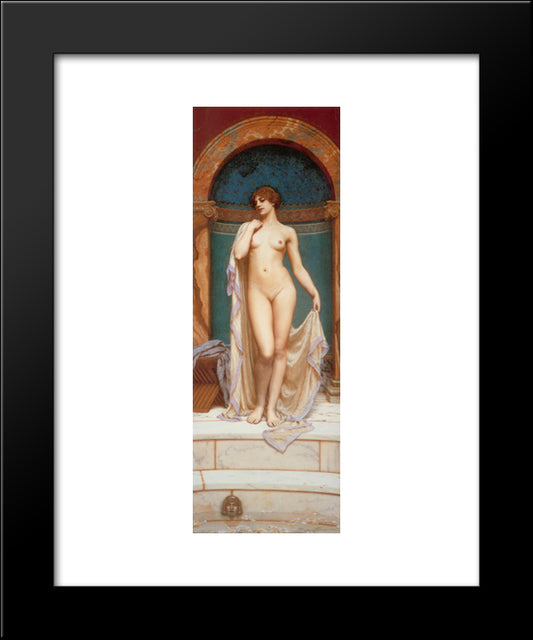 Venus At The Bath 20x24 Black Modern Wood Framed Art Print Poster by Godward, John William