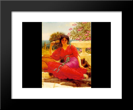 Study For Flabellifera 20x24 Black Modern Wood Framed Art Print Poster by Godward, John William