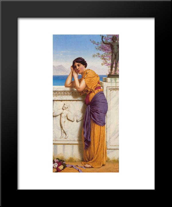 Rich Gifts Wax Poor When Lovers Prove Unkind' 20x24 Black Modern Wood Framed Art Print Poster by Godward, John William