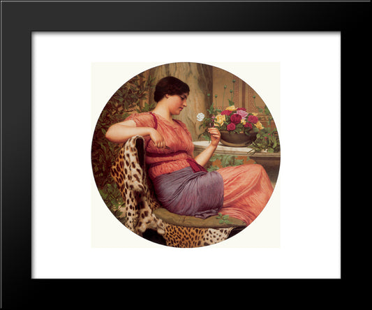 The Time Of Roses 20x24 Black Modern Wood Framed Art Print Poster by Godward, John William