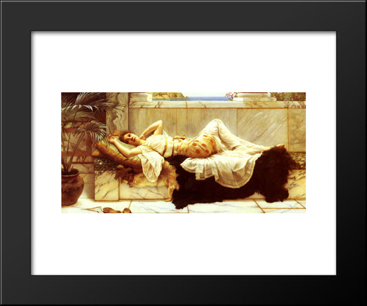 Liegende 20x24 Black Modern Wood Framed Art Print Poster by Godward, John William