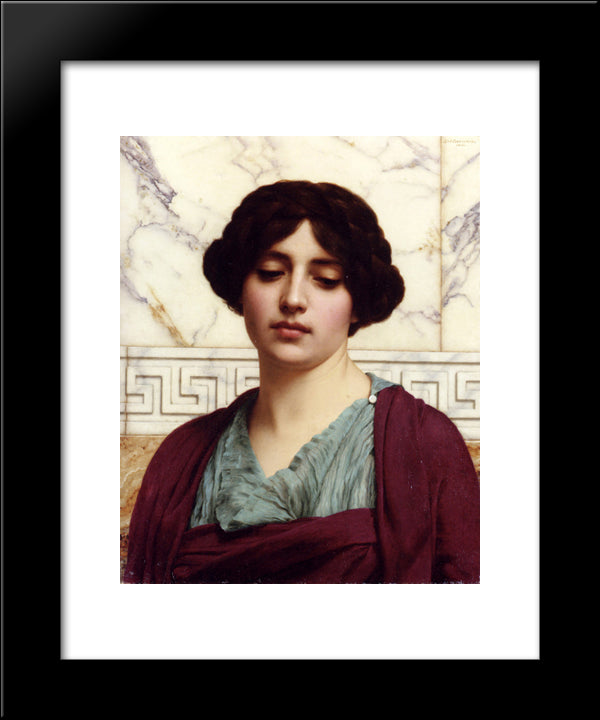 Stesicrate 20x24 Black Modern Wood Framed Art Print Poster by Godward, John William