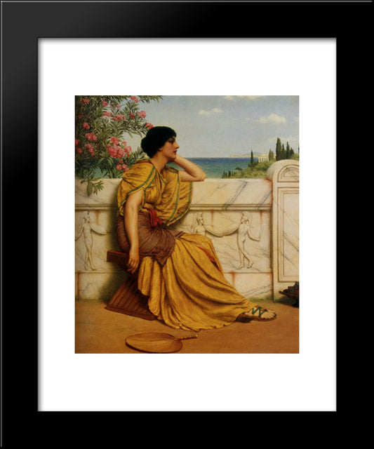 Leisure Hours 20x24 Black Modern Wood Framed Art Print Poster by Godward, John William