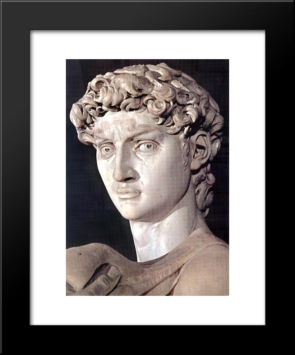 David [Detail] 20x24 Black Modern Wood Framed Art Print Poster by Michelangelo