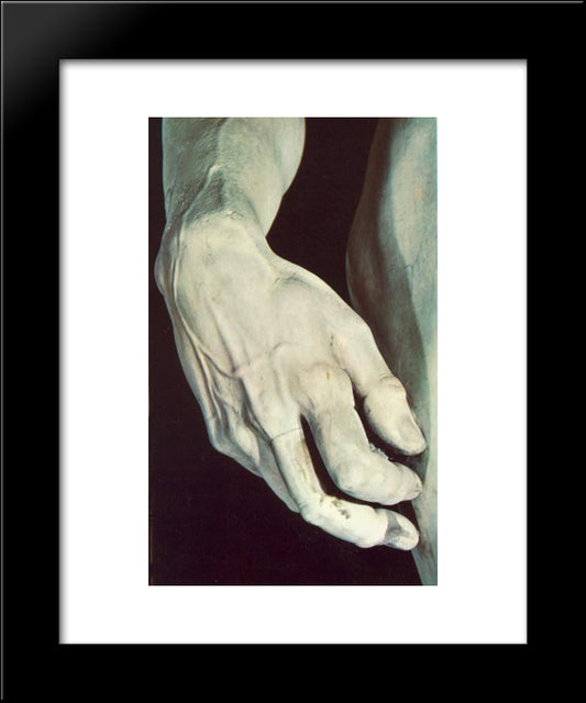 David [Detail] 20x24 Black Modern Wood Framed Art Print Poster by Michelangelo