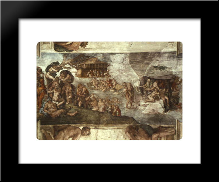 The Universal Flood 20x24 Black Modern Wood Framed Art Print Poster by Michelangelo