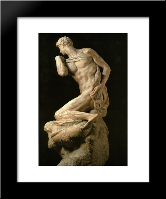 Victory [Detail: 1] 20x24 Black Modern Wood Framed Art Print Poster by Michelangelo