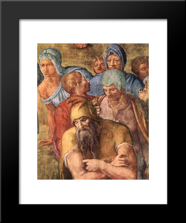 Matyrdom Of Saint Peter [Detail] 20x24 Black Modern Wood Framed Art Print Poster by Michelangelo