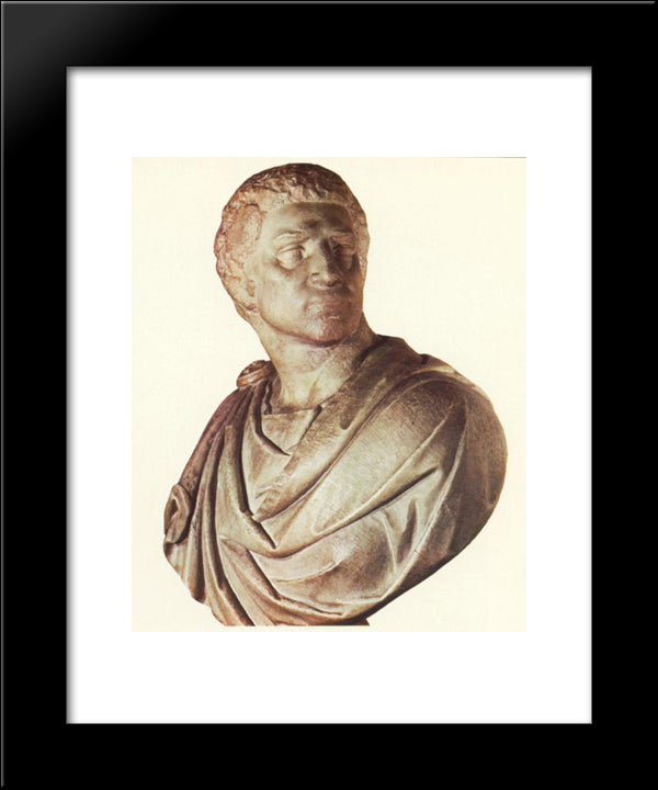 Brutus [Detail: 1] 20x24 Black Modern Wood Framed Art Print Poster by Michelangelo