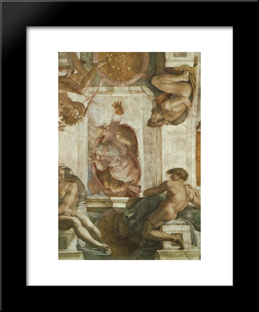 The Separation Of The Waters 20x24 Black Modern Wood Framed Art Print Poster by Michelangelo