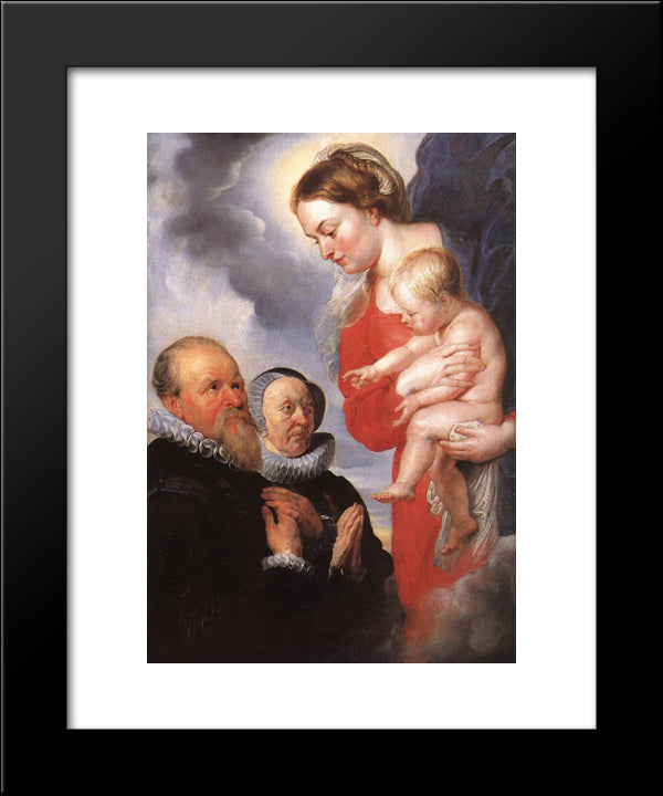 Virgin And Child 20x24 Black Modern Wood Framed Art Print Poster by Rubens, Peter Paul