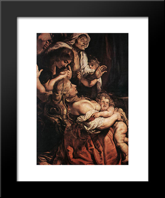 Raising Of The Cross [Detail: 2] 20x24 Black Modern Wood Framed Art Print Poster by Rubens, Peter Paul