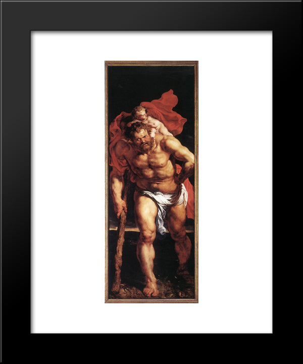 Descent From The Cross [Detail: Outside Left] 20x24 Black Modern Wood Framed Art Print Poster by Rubens, Peter Paul