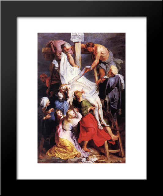 Descent From The Cross 20x24 Black Modern Wood Framed Art Print Poster by Rubens, Peter Paul