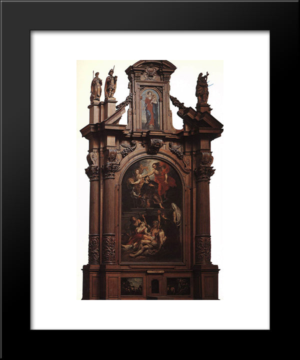 St Roch Altarpiece 20x24 Black Modern Wood Framed Art Print Poster by Rubens, Peter Paul