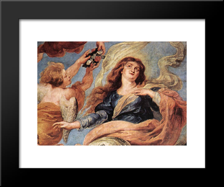 Assumption Of The Virgin [Detail: 1] 20x24 Black Modern Wood Framed Art Print Poster by Rubens, Peter Paul