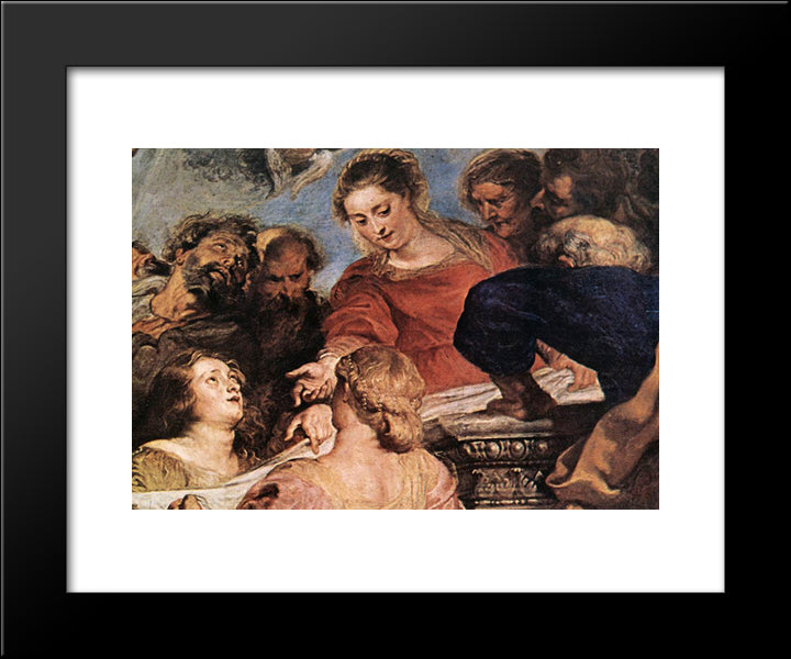 Assumption Of The Virgin [Detail: 2] 20x24 Black Modern Wood Framed Art Print Poster by Rubens, Peter Paul