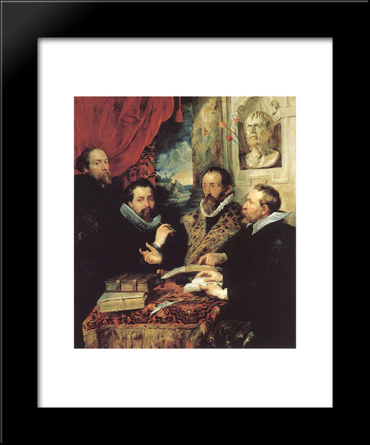 The Four Philosophers 20x24 Black Modern Wood Framed Art Print Poster by Rubens, Peter Paul