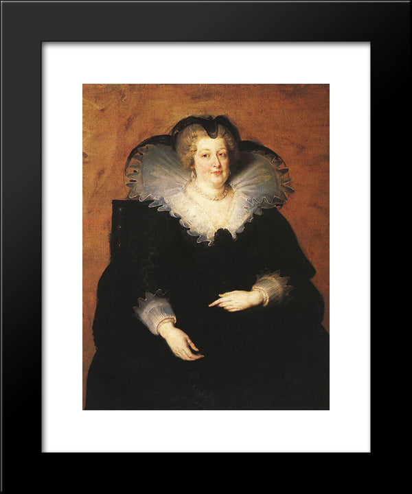 Marie De Medici, Queen Of France 20x24 Black Modern Wood Framed Art Print Poster by Rubens, Peter Paul