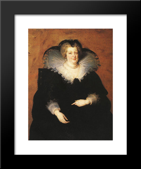 Marie De Medici, Queen Of France 20x24 Black Modern Wood Framed Art Print Poster by Rubens, Peter Paul