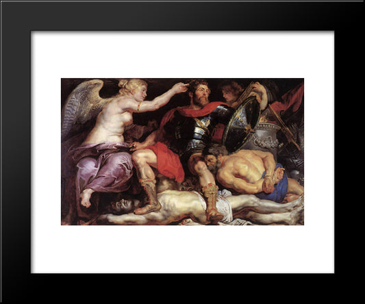 The Triumph Of Victory 20x24 Black Modern Wood Framed Art Print Poster by Rubens, Peter Paul