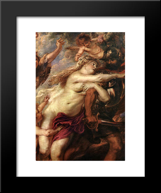 The Consequences Of War [Detail: 1] 20x24 Black Modern Wood Framed Art Print Poster by Rubens, Peter Paul