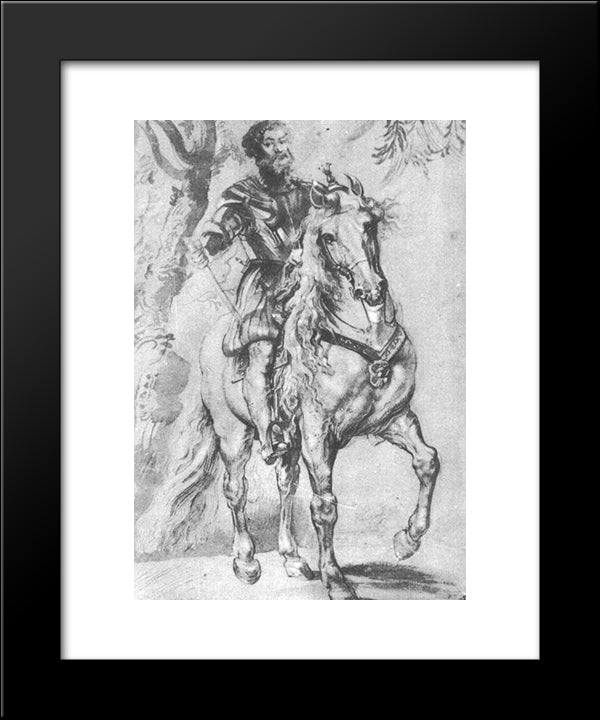 The Duke Of Lerma 20x24 Black Modern Wood Framed Art Print Poster by Rubens, Peter Paul