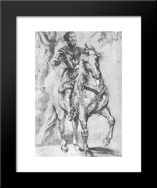 The Duke Of Lerma 20x24 Black Modern Wood Framed Art Print Poster by Rubens, Peter Paul