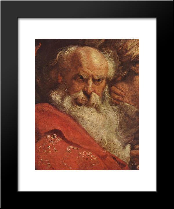 The Adoration Of The Magi [Detail] 20x24 Black Modern Wood Framed Art Print Poster by Rubens, Peter Paul