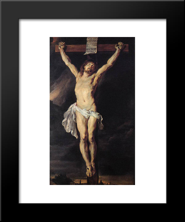 The Crucified Christ 20x24 Black Modern Wood Framed Art Print Poster by Rubens, Peter Paul