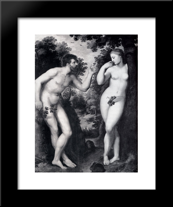 The Fall Of Man 20x24 Black Modern Wood Framed Art Print Poster by Rubens, Peter Paul