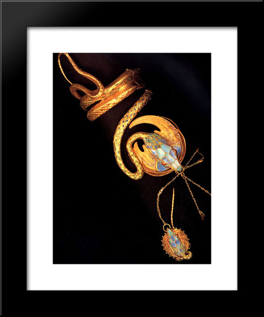 Bracelet 20x24 Black Modern Wood Framed Art Print Poster by Mucha, Alphonse