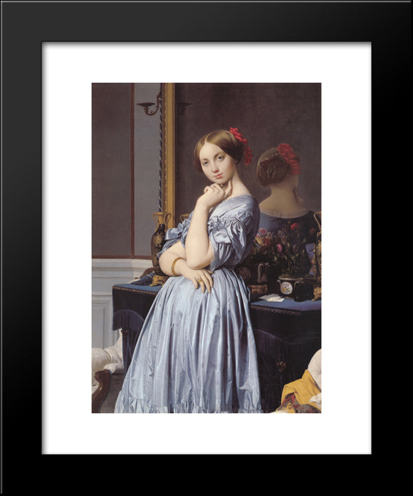 Vicomtess Othenin D'Haussonville, Nee Louise-Albertine De Broglie 20x24 Black Modern Wood Framed Art Print Poster by Ingres, Jean Auguste Dominique