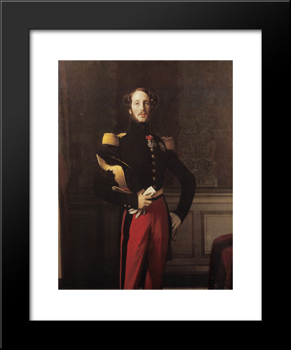 Ferdinand-Philippe-Louis-Charles-Henri, Duc D'Orleans 20x24 Black Modern Wood Framed Art Print Poster by Ingres, Jean Auguste Dominique