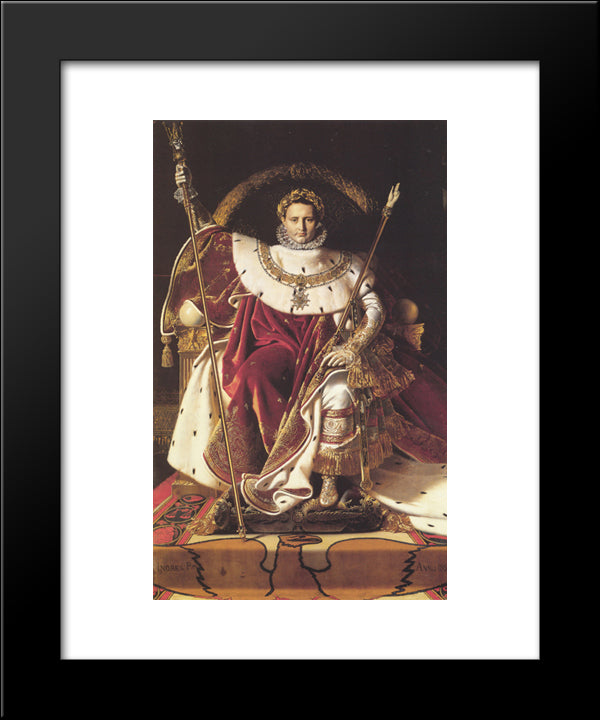Napoleon I On His Imperial Throne 20x24 Black Modern Wood Framed Art Print Poster by Ingres, Jean Auguste Dominique