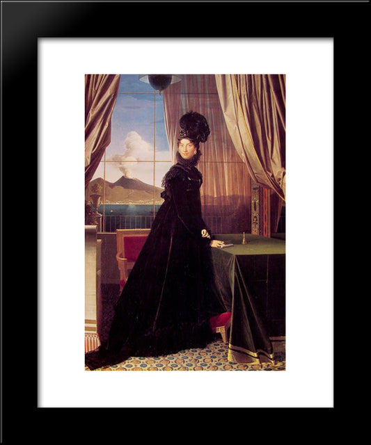 Queen Caroline Murat 20x24 Black Modern Wood Framed Art Print Poster by Ingres, Jean Auguste Dominique