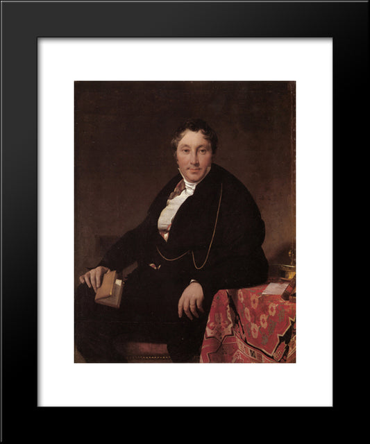 Jacques-Louis Leblanc 20x24 Black Modern Wood Framed Art Print Poster by Ingres, Jean Auguste Dominique