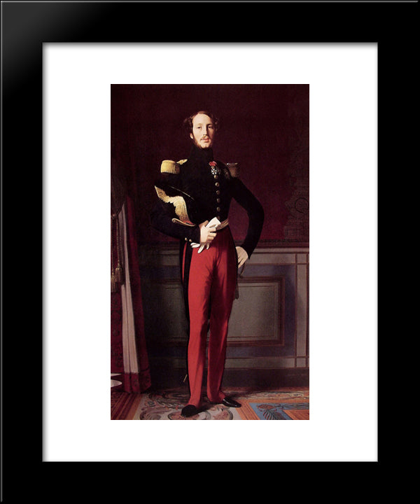 Ferdinand-Philippe-Louis-Charles-Henri, Duc D'Orleans 20x24 Black Modern Wood Framed Art Print Poster by Ingres, Jean Auguste Dominique