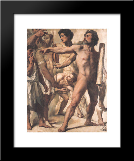 Study For The Martyrdom Of St. Symphorien 20x24 Black Modern Wood Framed Art Print Poster by Ingres, Jean Auguste Dominique