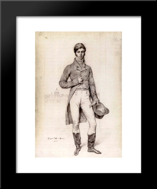 Lord Graham, Thomas Philip Robinson 20x24 Black Modern Wood Framed Art Print Poster by Ingres, Jean Auguste Dominique