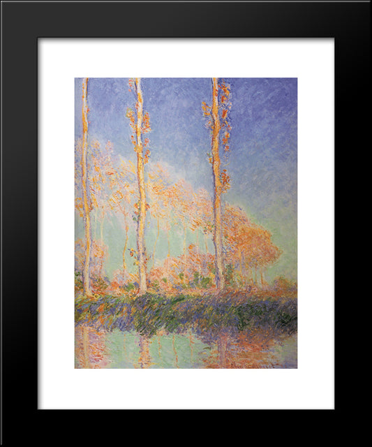 Poplars 20x24 Black Modern Wood Framed Art Print Poster by Monet, Claude