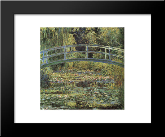 The Waterlily Pond 20x24 Black Modern Wood Framed Art Print Poster by Monet, Claude
