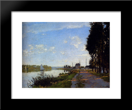 Argenteuil 20x24 Black Modern Wood Framed Art Print Poster by Monet, Claude