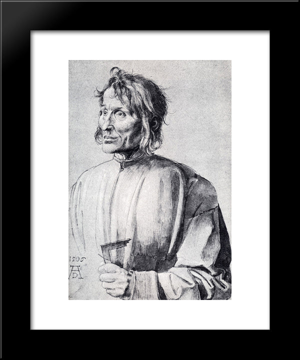 The Architect Hieronymus Of Augsburg 20x24 Black Modern Wood Framed Art Print Poster by Durer, Albrecht