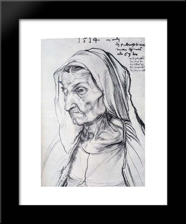 Durer'S Mother 20x24 Black Modern Wood Framed Art Print Poster by Durer, Albrecht